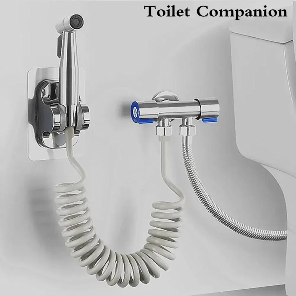 Handheld Bidet Sprayer Set Edelstahl Spritzpistole Dusche Hand Toilette Bidet Wasserhahn Sprayer Dusch düse selbst reinigend