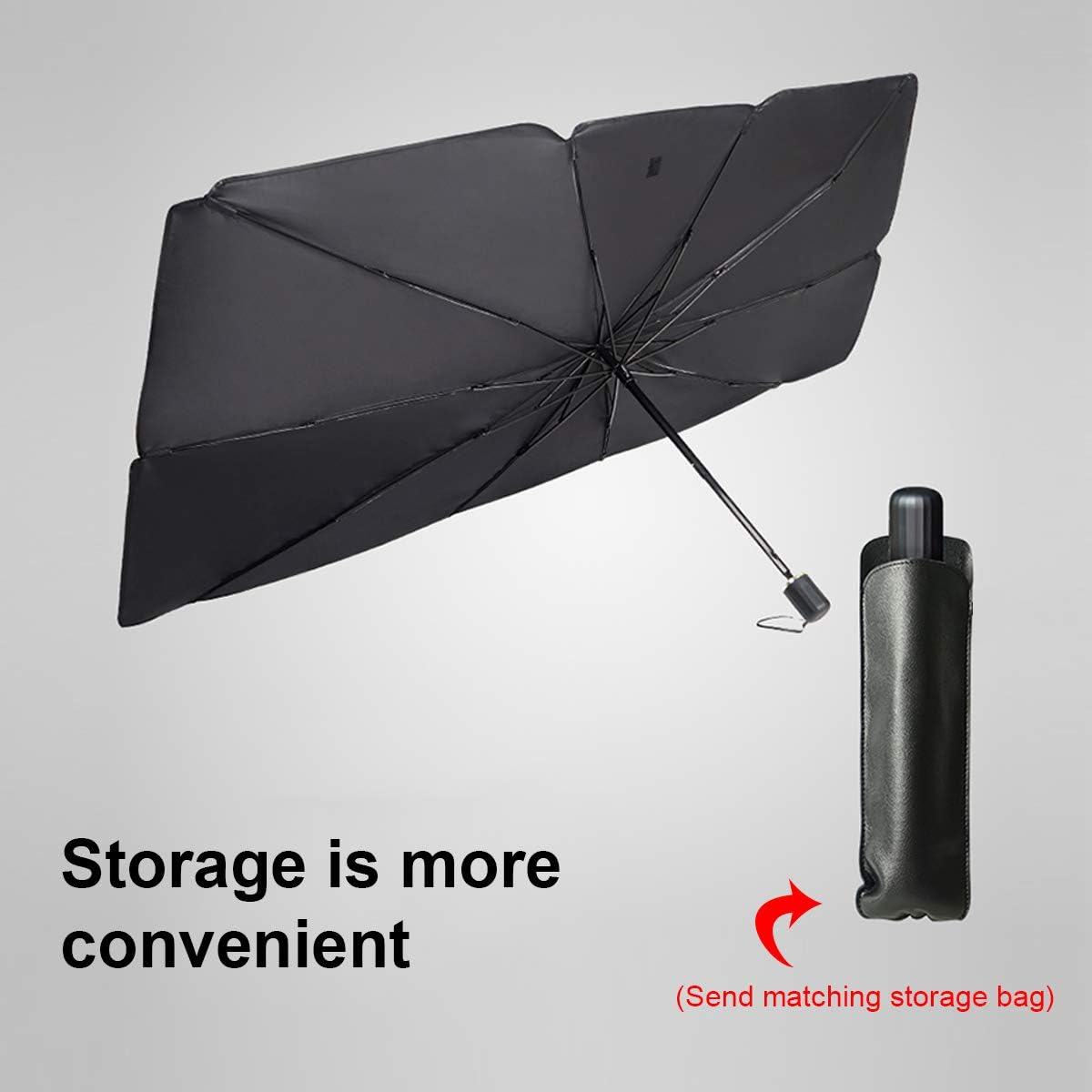 Car Windshield Sun Shade, One-Size (31x55") Heat Sun Visor Protector Foldable Reflector Umbrella
