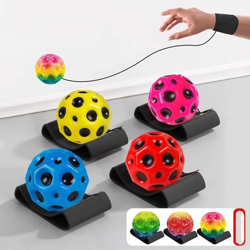 Handgelenk Raketenball mit Schnur PU-Schaum belüfteter Ball für Kinder Hand-Auge-Koordinationstraining Stressabbau Spielzeug Fitness-Übung