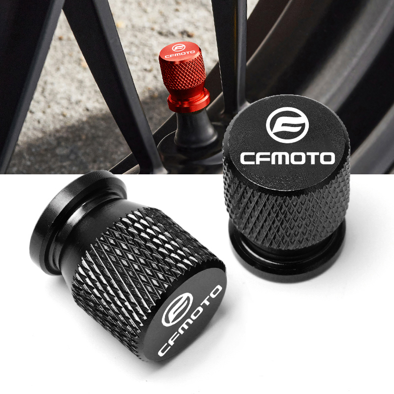 Tampa de válvula de pneu de motocicleta de alumínio, 2 peças, à prova de poeira, universal para cfmoto 300sr 400nk 650nk 150nk 250nk 400gt 800mt 650gt cf500