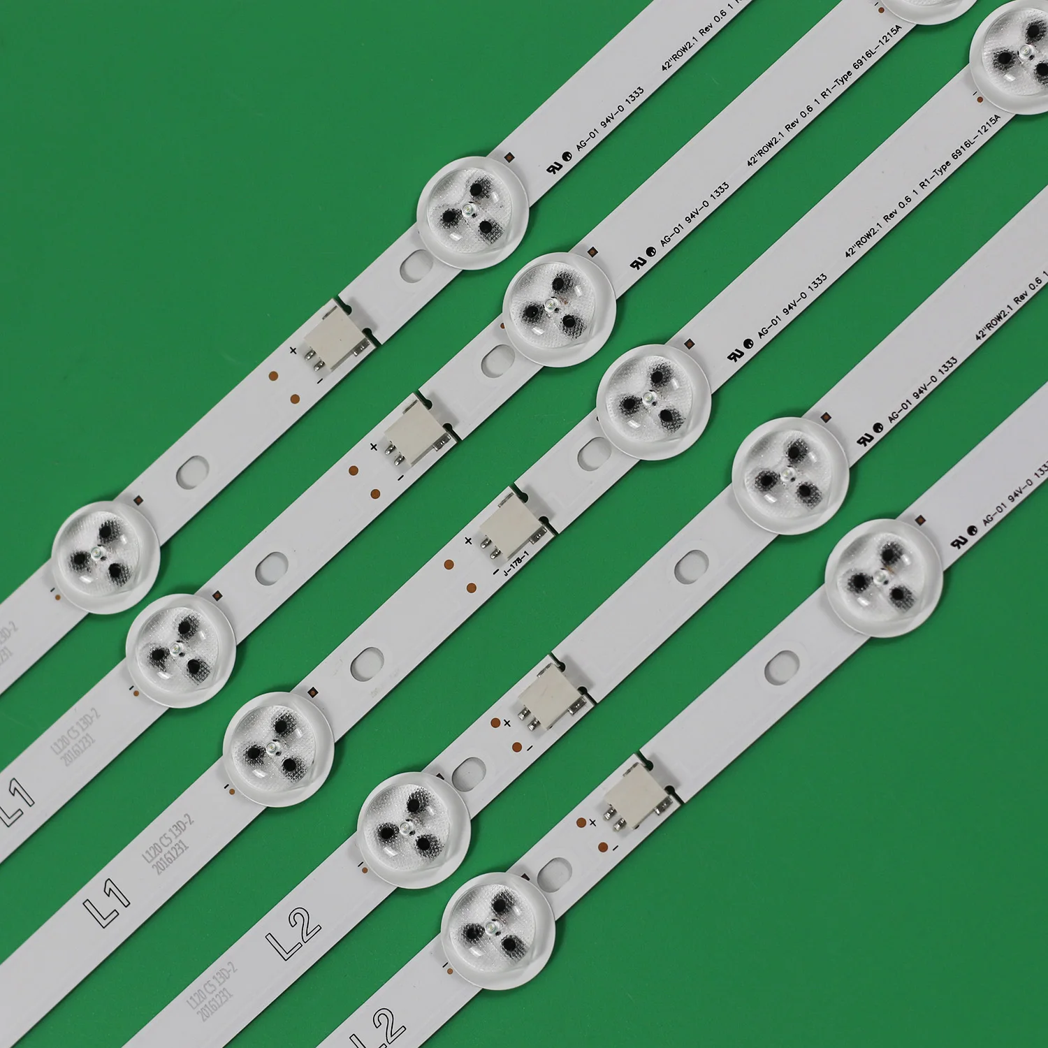 LEDバックライトストリップ,lg,42la6130,42ln540u,42ln5707,6916l-1338a,6916l-1339a,6916l-1340a,6916l-1341a,新品,セットあたり10個