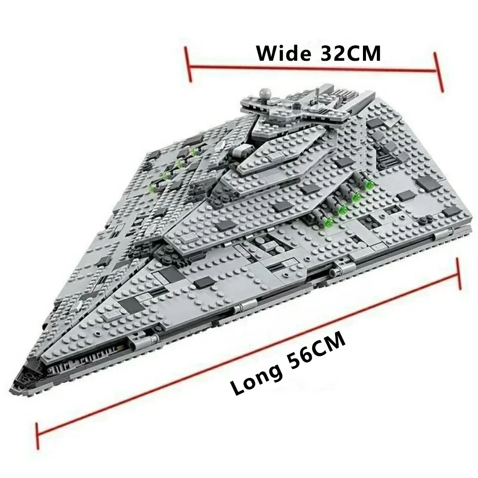 ใหม่ Destroyer Space ใช้งานร่วมกับ Starship Fighter ยานอวกาศชุด Building Blocks DIY ของเล่นเด็กของขวัญวันเกิด 1457 ชิ้น