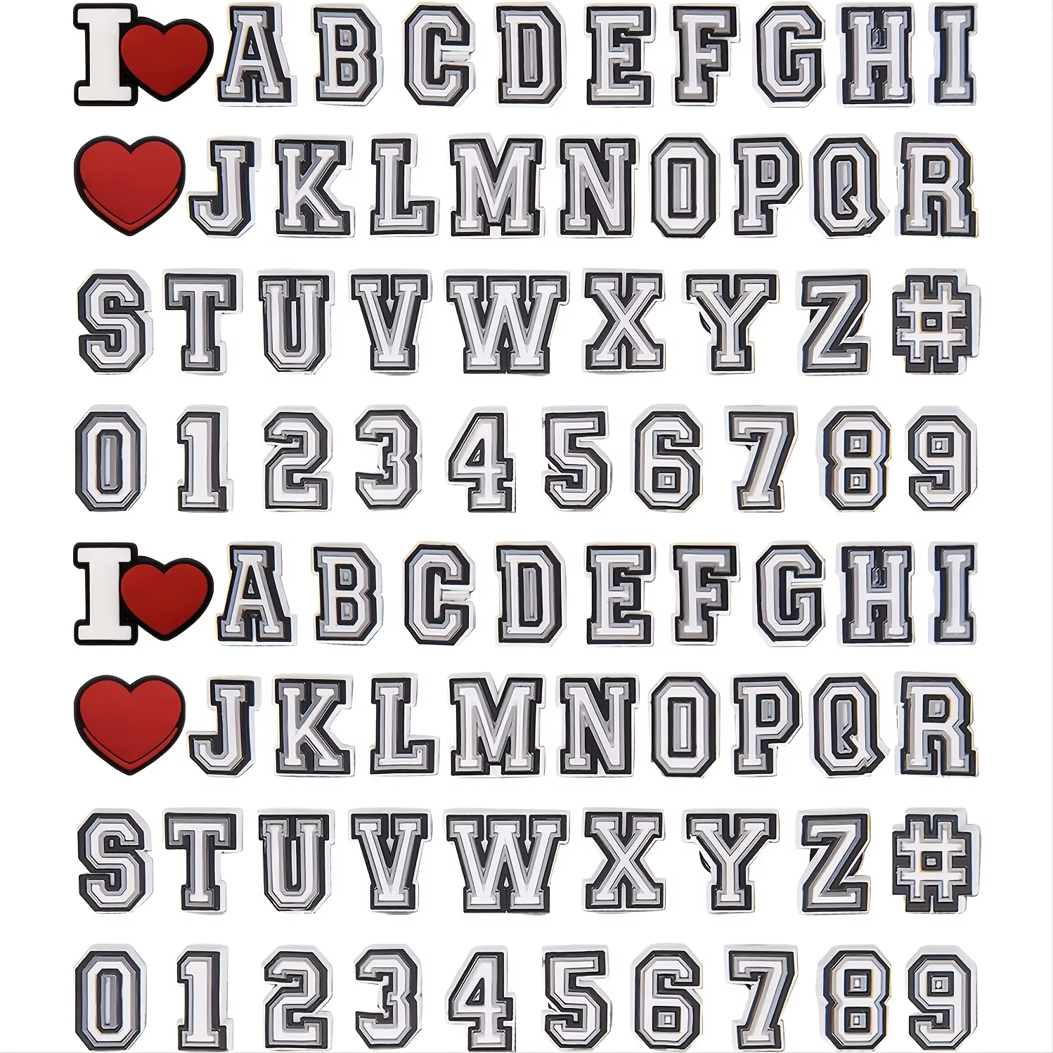 39/78Pcs Alphabet Letter Series Shoe Charms For Croc DIY Decoration Premium Quality Popular Charms Accessories for Beach Bag