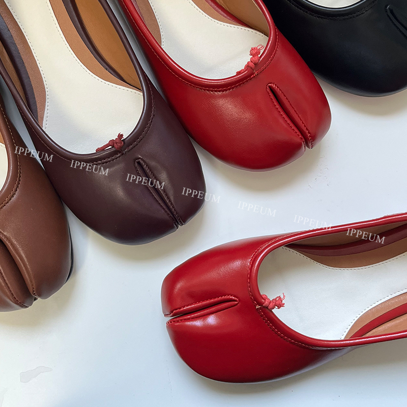 IPPEUM Туфли Tabis, черные балетки на плоской подошве, женские туфли Мэри Джейн с разрезом, большие размеры 44, модельные лоферы, балетки Zapato Mujer