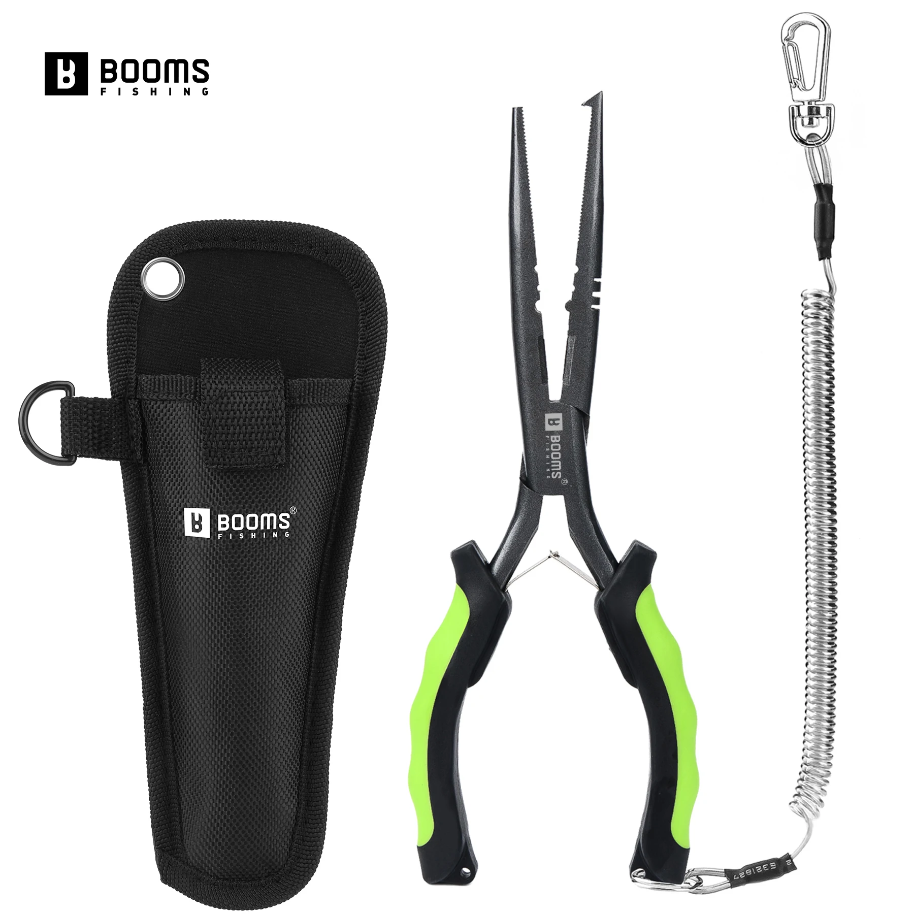 Booms Fishing F03 alicates de pesca multifunción herramientas 23,5 cm punta larga recta cortador de línea de acero inoxidable tijeras herramientas