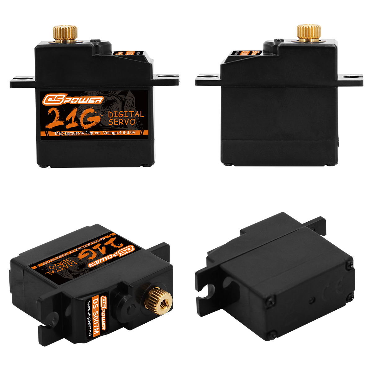 DSpower 21g Metal Gear mini servo 4,2 KG 17g Servo para 1:18 1:16 rc car slash E-Revo 144001 Robot de avión C24 D12 MN99S MN86 RC
