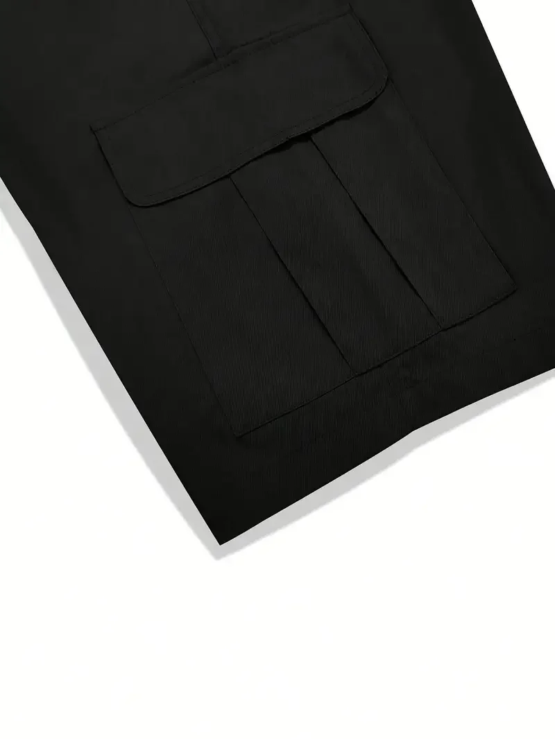 Shorts cargo masculinos de verão, casuais, versáteis e elegantes, três cores disponíveis, design com vários bolsos, adequados para passeios casuais