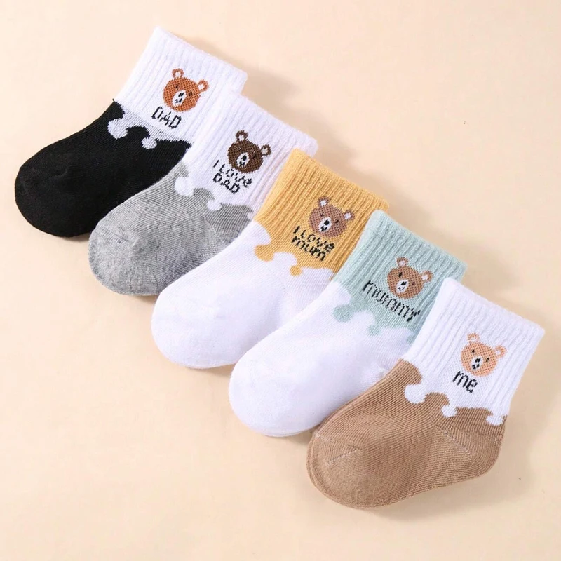 5 pares de calcetines de bebé calcetines tobilleros elásticos de corte bajo calcetines infantiles para recién nacidos niños niñas calcetines de bebé