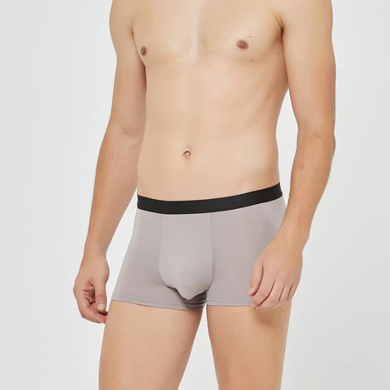 4Pcs Männer Boxer Schwarz Herren Höschen Unterwäsche Atmungsaktive Sexy Männliche Boxer Solide Unterhose Bequeme Unterwäsche männer Boxer