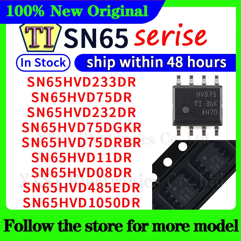 SN65HVD233DR SN65HVD75DR SN65HVD232DR SN65HVD75DGKR SN65HVD75DRBR SN65HVD11DR SN65HVD08DR SN65HVD1050DR SN65HVD485EDR