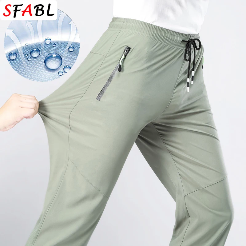 5XL Hohe Stretch Outdoor Sport Wandern Hosen Männer Zipper Taschen Hosen Männer Sommer Dünne Quick Dry männer Hosen Trekking Angeln