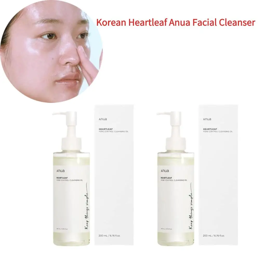 한국어 Heartleaf Anua 딥 클리닝 페이셜 클렌저 스킨 케어 모이스춰 라이징 모공 컨트롤 클렌징 오일 페이셜 클렌저