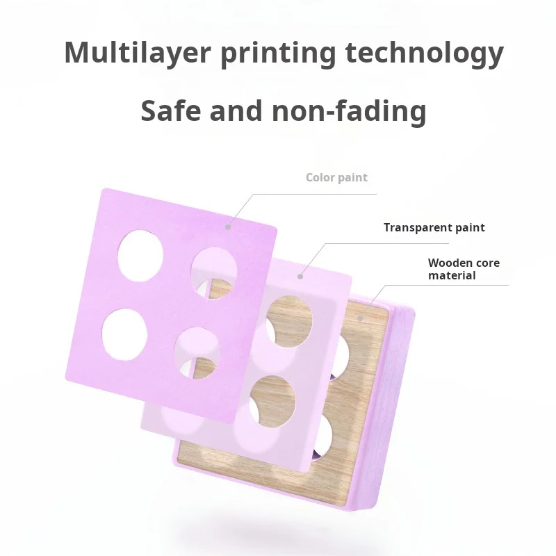 Mini blocs de construction en bois Montessori, jouets éducatifs, couleur Macarone, forme assortie, Puzzle, jouets pour garçons et filles