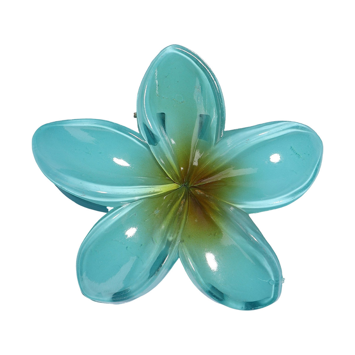 Fermaglio per capelli in acrilico con fiore grande sfumato Boho da 8 cm per le donne Artigli per capelli dolci Morsetto per granchio Barrettes Accessori per copricapi hawaiani