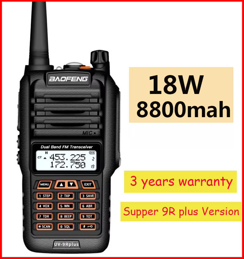 2025 Baofeng UV 9R plus อัพเกรด uv9r 40 กม. 50 กม. เครื่องส่งรับวิทยุ 18W hf transceiver vhf uhf ham วิทยุยาว CB สถานีวิทยุ
