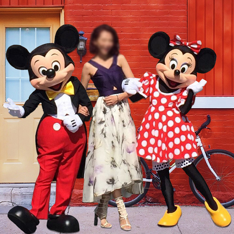 MINISO Disney Mouse Mickey Mouse Minnie personaje de dibujos animados disfraz de mascota publicidad vestido de lujo fiesta Animal Cospaly Anime