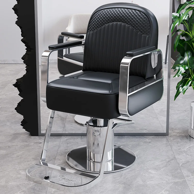 モダンエレガントな理髪椅子スイベル Inox デザインプロフェッショナルサロンチェア高さモダンな Sillas デ Barberia 理髪アクセサリー