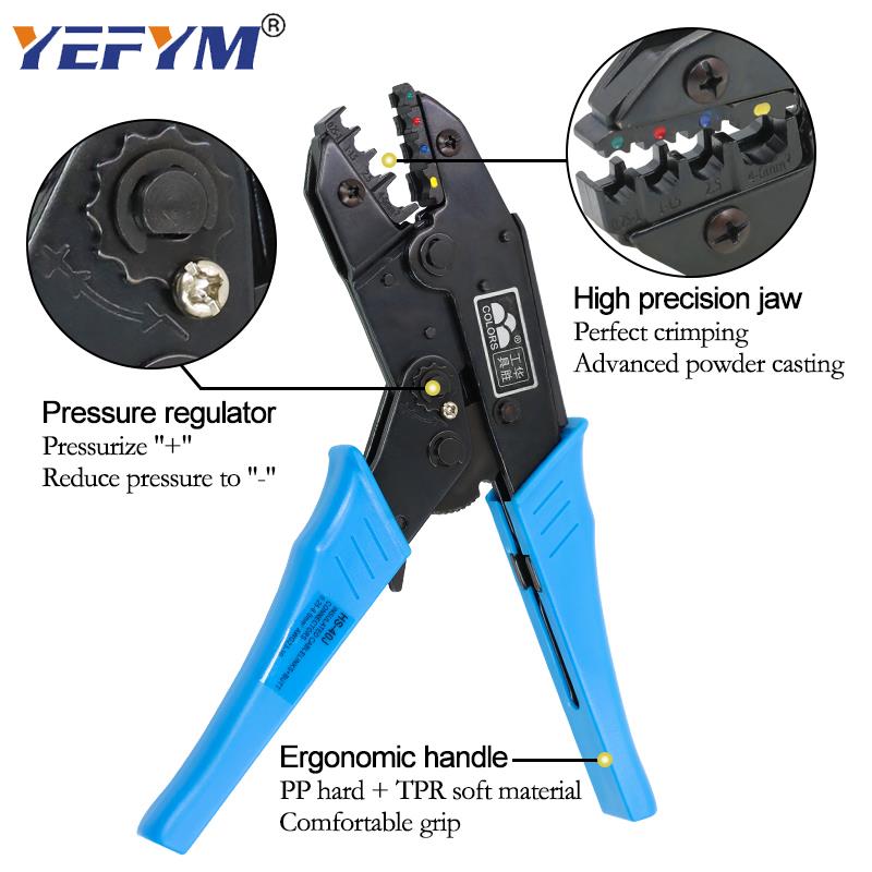 圧着ペンチ クランプツール キャップ/同軸ケーブル端子キット 230 ミリメートル HS-40J 多機能 YEFYM 炭素鋼多機能