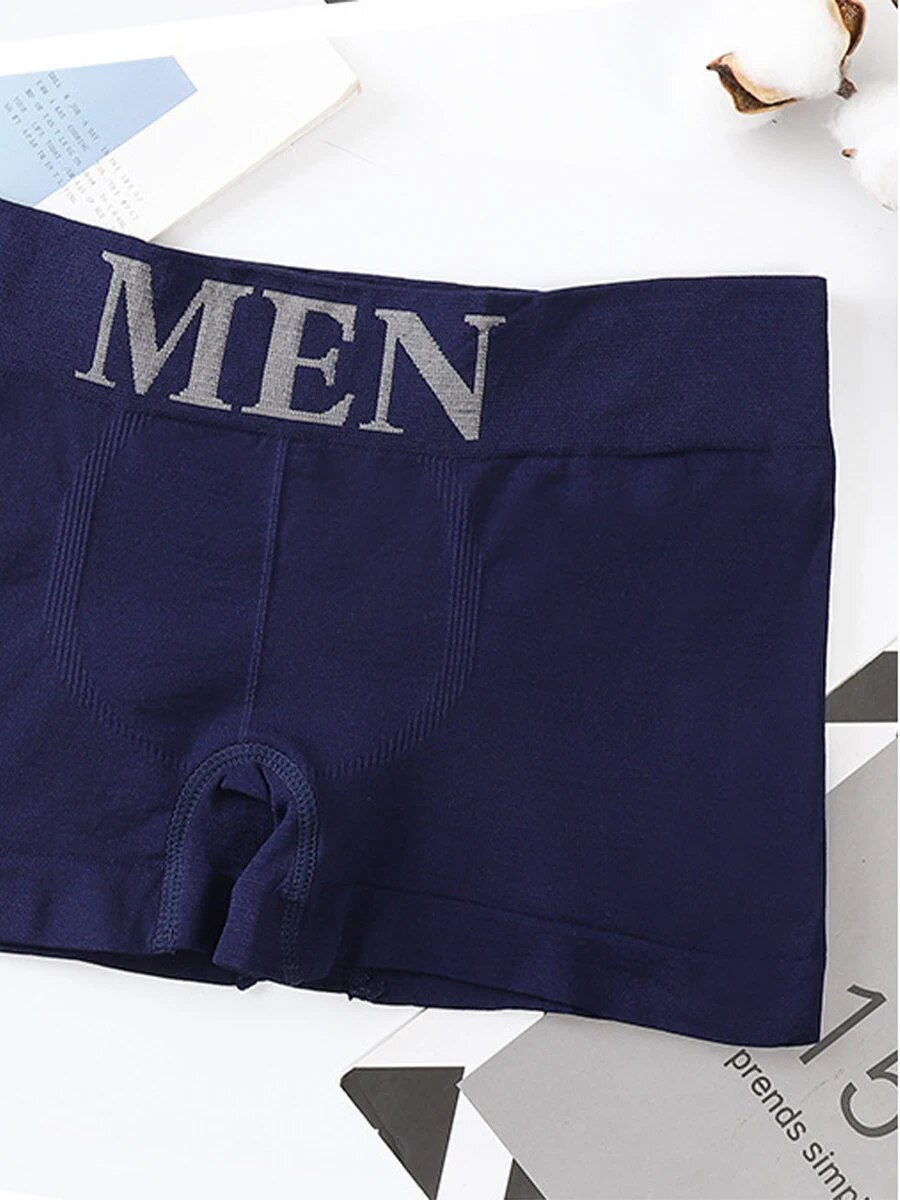 5 uds. Calzoncillos Boxer cómodos de Color liso elástico alto para hombre pantimedias transpirables