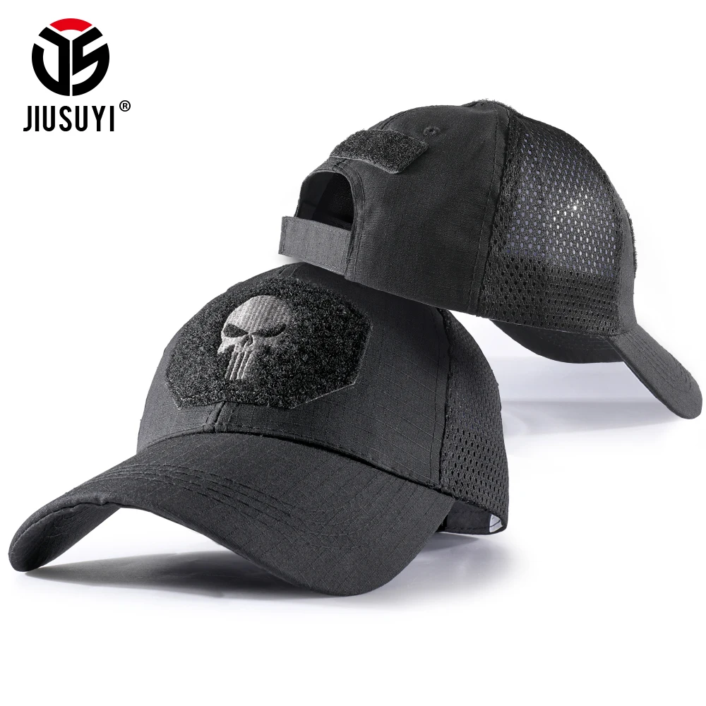 Gorras de béisbol transpirables protección solar gorras de camionero deporte al aire libre senderismo caza pesca combate malla Snapback gorra con visera Casual