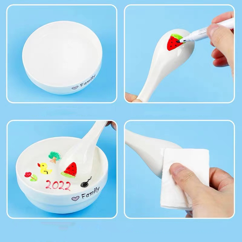 Ensemble de stylos pour tableau blanc effaçables pour enfants, stylo flottant créatif, peinture à l'eau, papeterie, 8/12