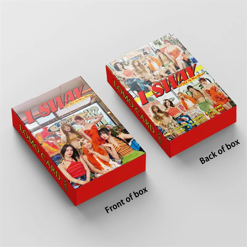 55 ピース/セット KPOP GIDLE アルバム Klaxon LOMO カード SONG YUQI MINNIE SHUWAH I SWAY 美しい写真コレクション ギフト (G) I-DLE ポストカード