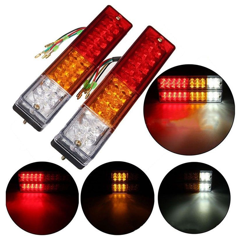1pc atacado 20 leds 12v luzes à prova dwaterproof água caminhão led luz da cauda lâmpada iate carro reboque lanterna traseira invertendo correndo freio volta