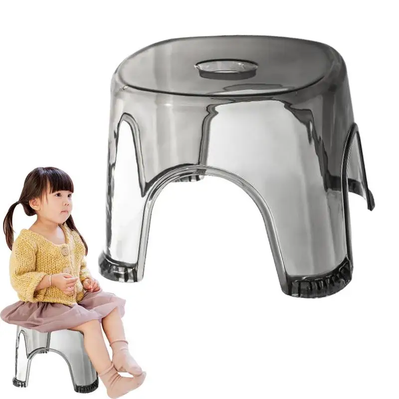Sgabello per doccia trasparente Sgabello trasparente impermeabile antiscivolo Sgabello trasparente per comodino bagno Piccoli spazi doccia Panca angolare