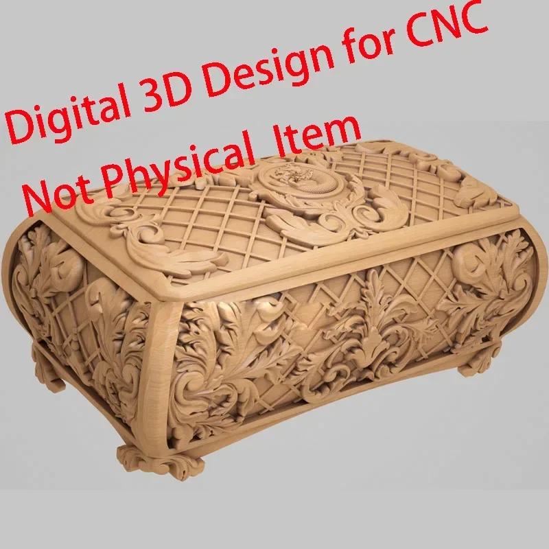4 коробки, цифровой файл, 3D модель, формат STL, рельефный ЧПУ Artcam Aspire Designs, загрузка