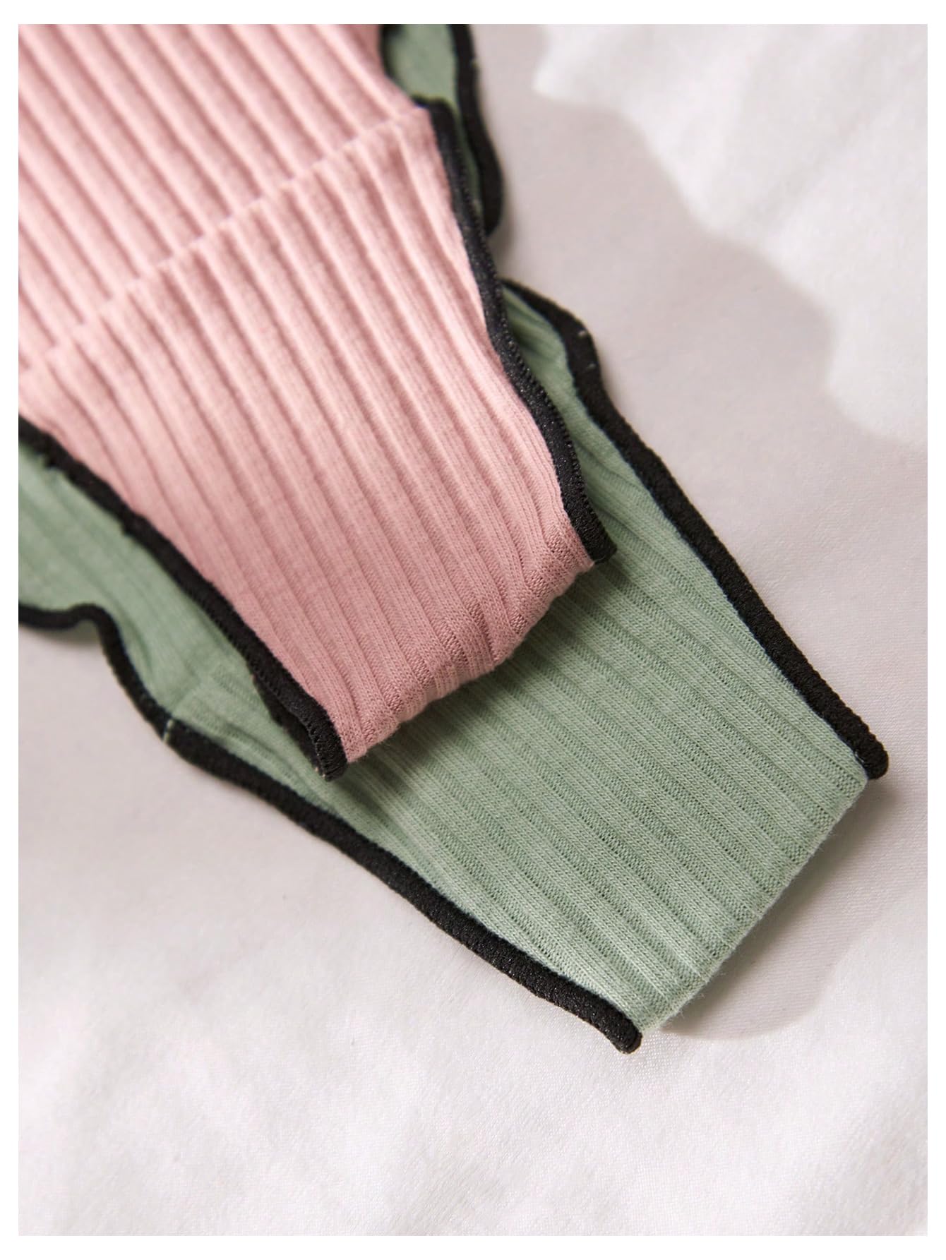 3 pezzi perizoma in cotone a costine mutandine sexy perizoma a vita bassa da donna lingerie carino fiocco set intimo comfort traspirante tinta unita