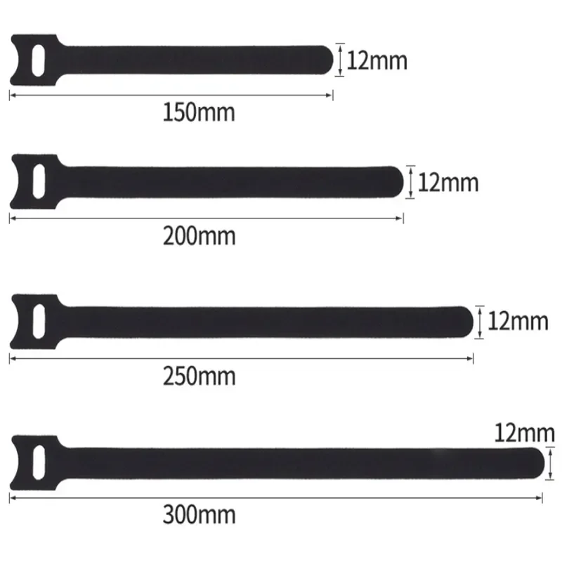 50Pcs Reusable Fastening Cable Ties Adjustable Cord Ties,Nylon Cable Management Straps Hook Loop Cord Organizer Wire Ties