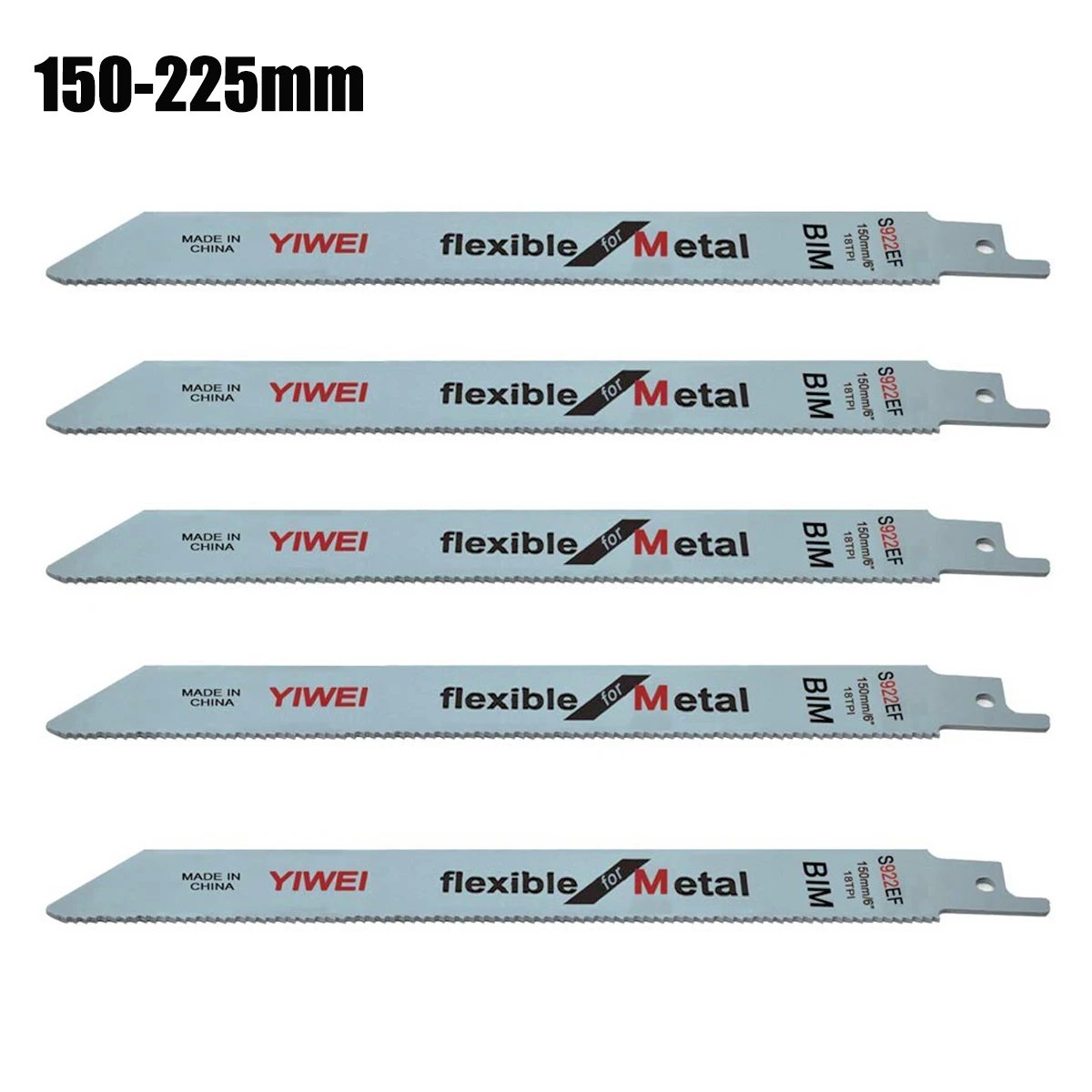 Lâminas de serra alternativas para corte de metal resistente, lâmina de serra bimetálica de 150/200/225mm para corte reto rápido de metal grosso