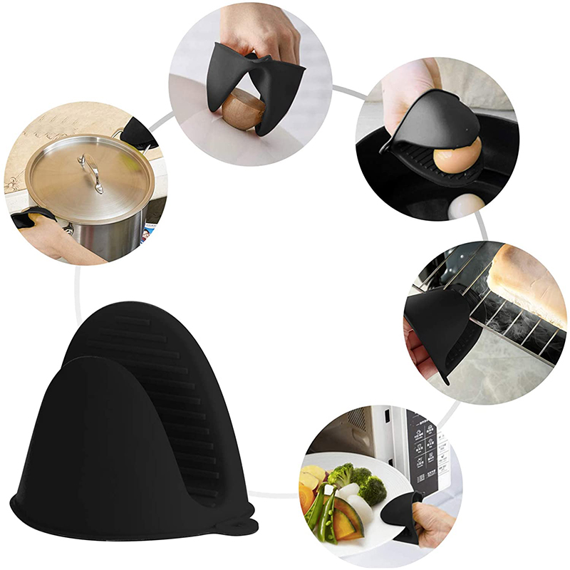 Manoplas de silicona para horno, manoplas de pellizco resistentes al calor, antideslizantes, Clips, soporte para olla, manoplas para horno y cocinar, 2 uds.