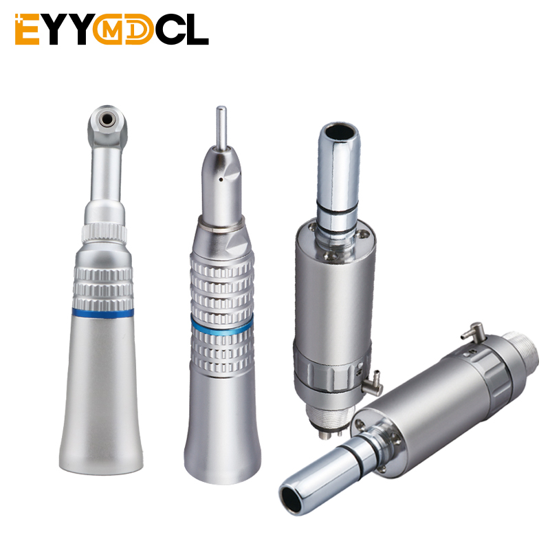 ทันตกรรมความเร็วต่ํา Handpiece สีฟ้า Contra มุมตรง Handpiece 2/4 รู Air มอเตอร์ Push ปุ่มภายนอกสเปรย์น้ําทันตกรรม