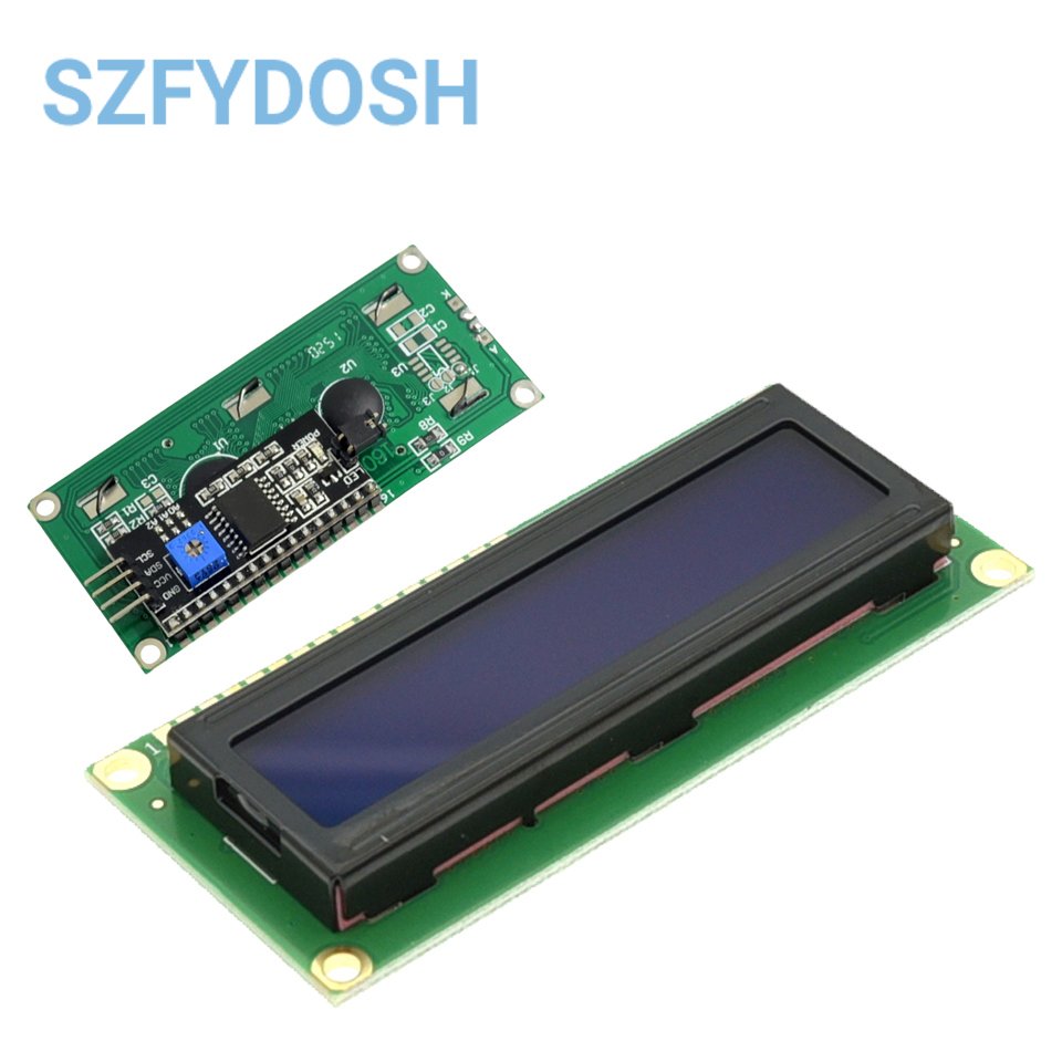 LCD1602 1602 LCD-Modul Blau/Gelb Grüner Bildschirm 16x2 Zeichen LCD-Display PCF8574T PCF8574 IIC I2C-Schnittstelle 5V für Arduino