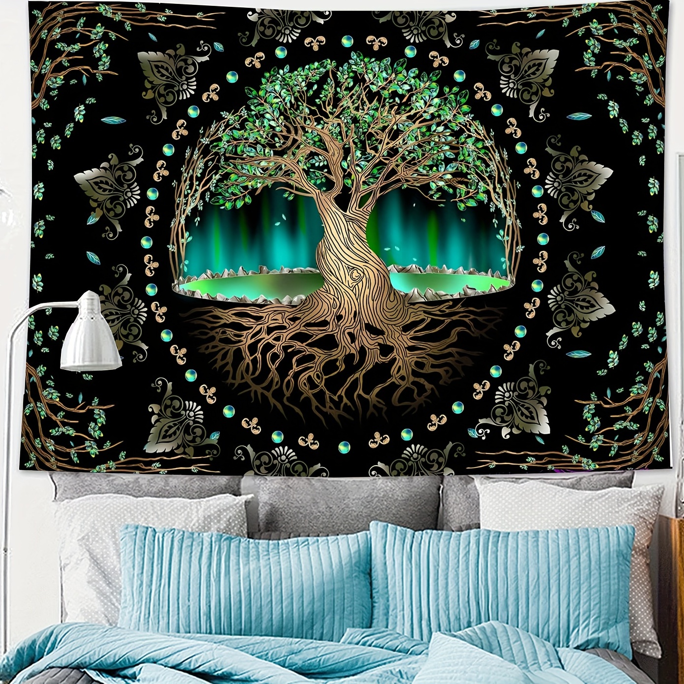 1Pcs 75x58cm Cosmic Life Tree Tapestry Dreamy Big Tree Wall Blanket Home Decor Origin Tree Background Wall Hanging Cloth for Be