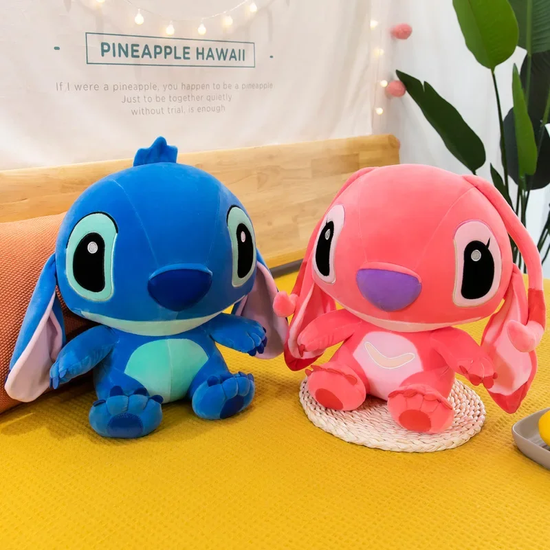 20-60 ซม.ขนาดยักษ์ Lilo & Stitch คู่การ์ตูนตุ๊กตา Plush อะนิเมะ Plushs ของเล่นจี้ของเล่นหมอนเด็กของขวัญวันเกิด