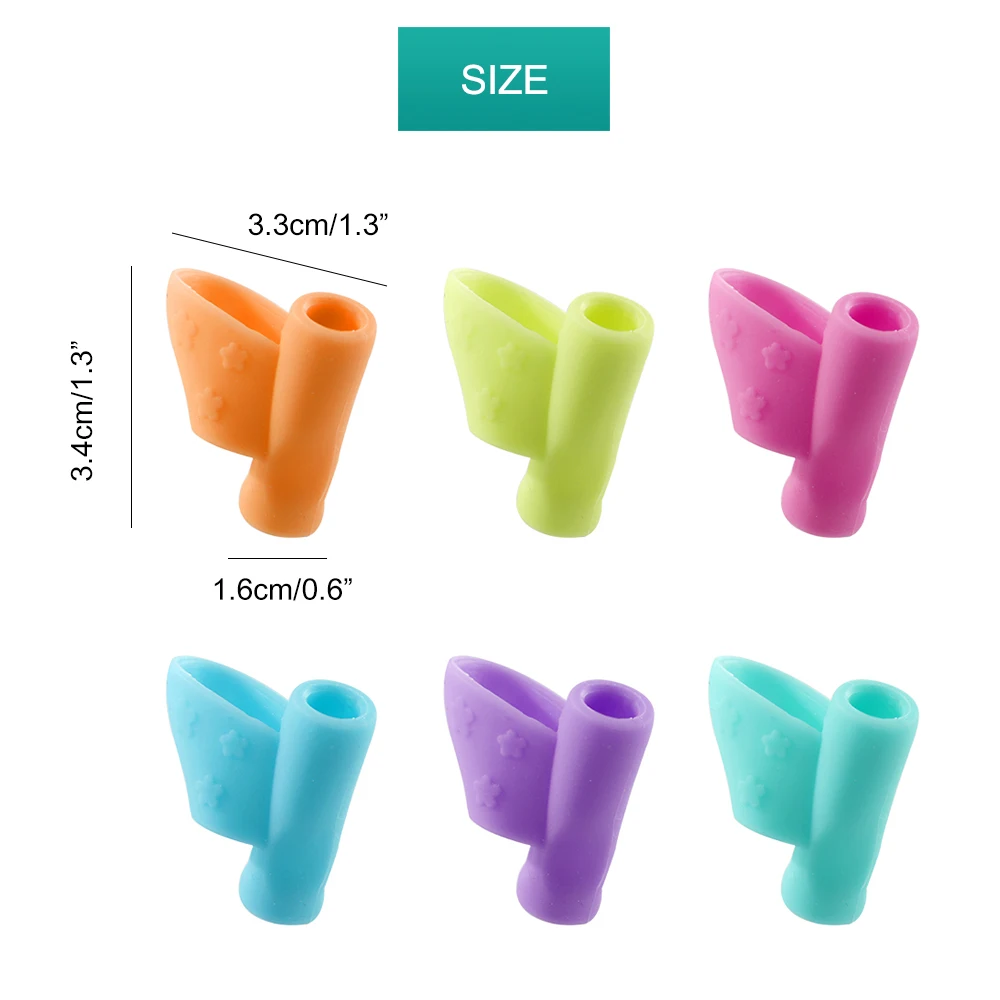 3 pezzi portapenne per matita per bambini apprendimento e pratica penna in silicone assistita con penna correttore di postura studenti