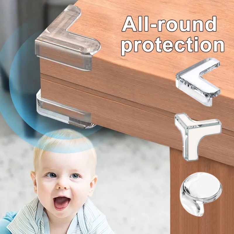Protector de silicona de seguridad para niños y bebés, cubierta protectora de borde de esquina de la Mesa, protectores de bordes anticolisión, 4 Uds.