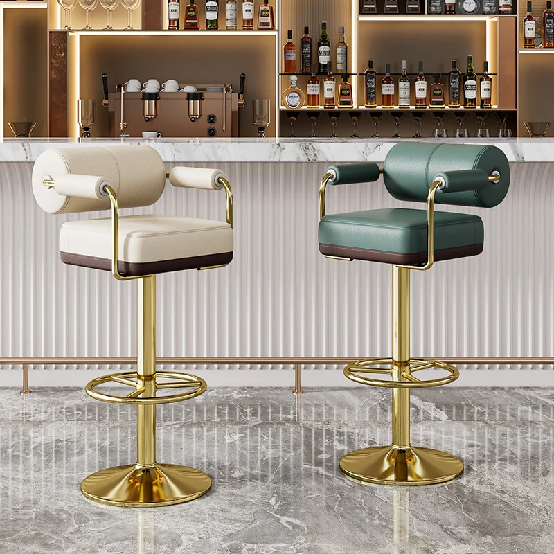 kitchen High dining bar chair backrest luxury Swivel counter Interior Armchair backrest high stool for counter ergonomic