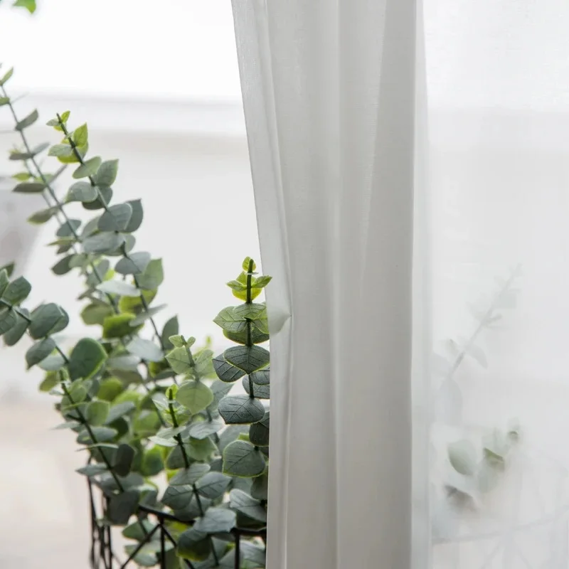 S Gấp Lượn Sóng Màn Siêu Mềm Tuyết Nguyên Chất Cửa Sổ Voan Sóng Rèm Cửa Cho Phòng Khách Lớn Voan Sheer Voile phòng Ngủ
