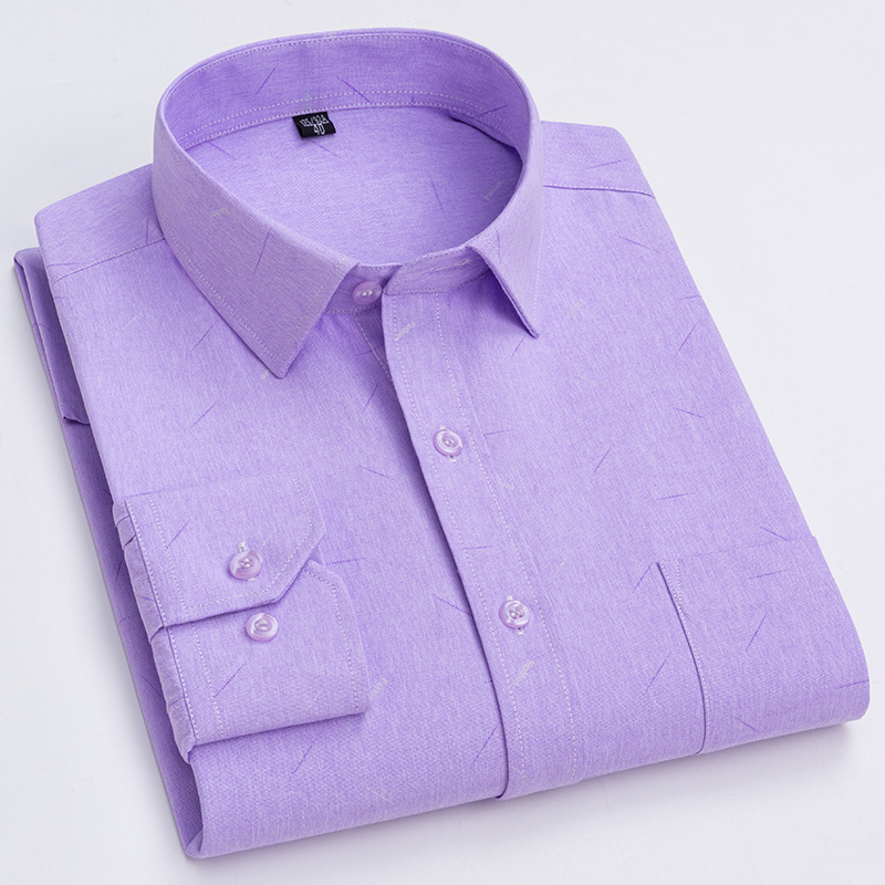 Camisas informales de manga larga de BAMBOOPLE para hombre, camisas suaves con botones de ajuste estándar y estampado a la moda para hombre, oficina, negocios, nueva AEchoice