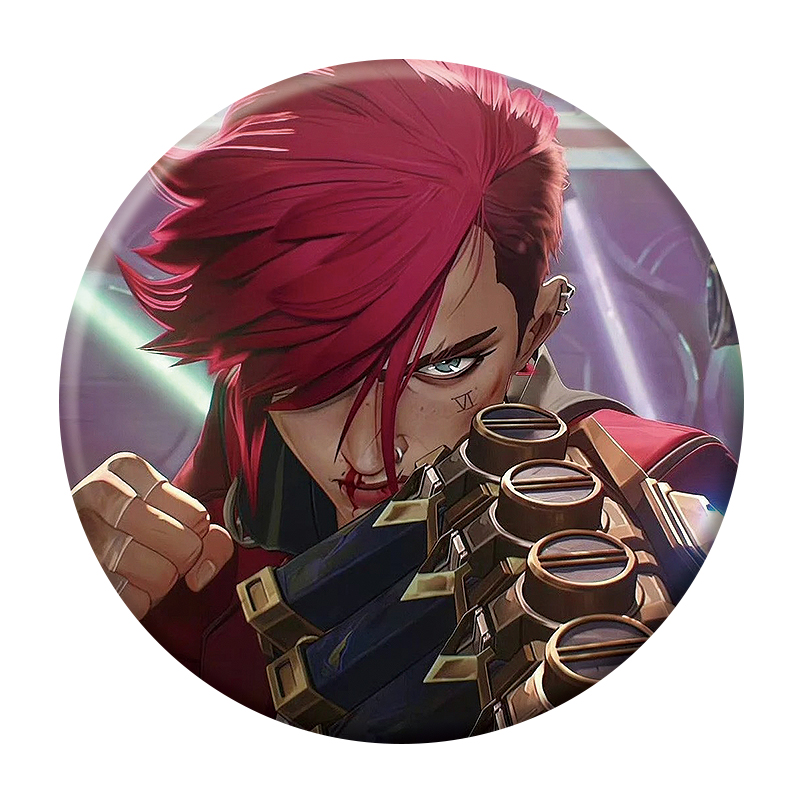 新しい秘術シーズン 2 ボタンピン襟ブローチ Vi ジンクスケイトリン服リーグ伝説のジュエリー装飾ギフト帽子かわいいバッジラペル