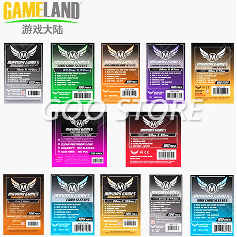 100 fundas para juegos de mesa MAYDAY, funda protectora para juegos de cartas, fundas protectoras transparentes para tarjetas
