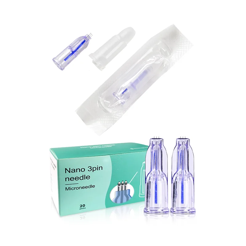 34G Nanosoft 3pins 0.6/1.0/1.2/1.5 Micro Needle High Quality Sterile Single Packaged Crystal Multi-needle