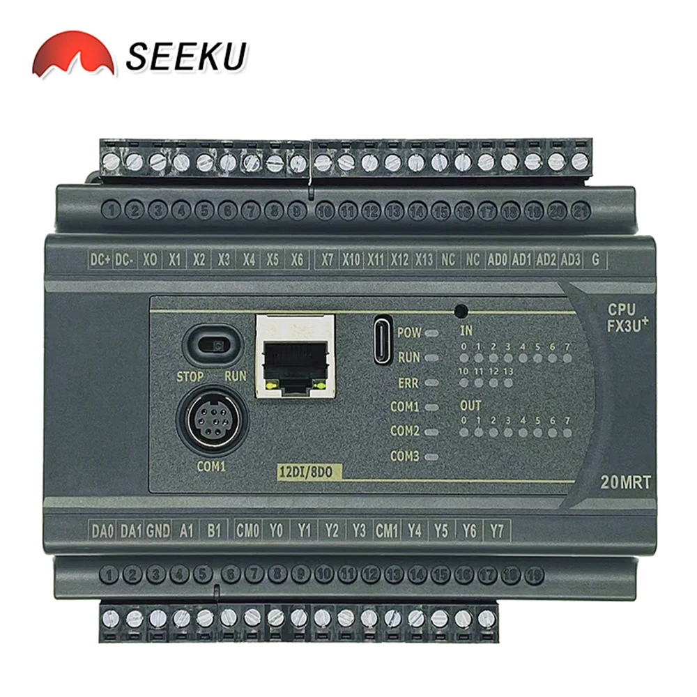 FX3U 14 20 24 32 MR MT MRT 6CH 0-10V аналоговый вход RS485 MODBUS датчик веса вход самонастройка NTC 10K Ethernet