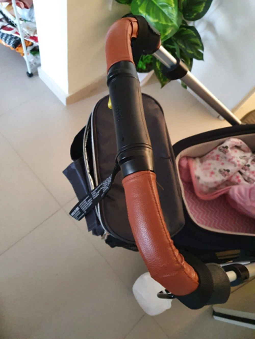 หนังสําหรับ Mamas & Papas Armdillo Flip XT/XT2/XT3 รถเข็นเด็ก Pram Handle กรณีพนักพิงป้องกันอุปกรณ์เสริม