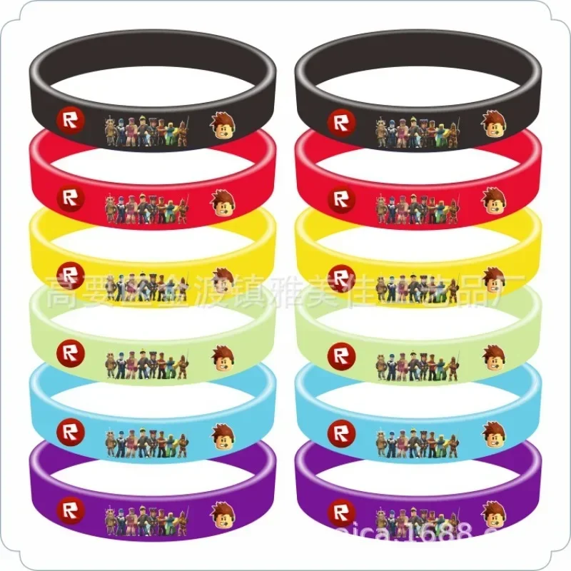 Roblox Game Anime Figure Wristband Keychain Student Jewelry Accessory Birthday Party Decoration Gifts Toy Peripheral Badge