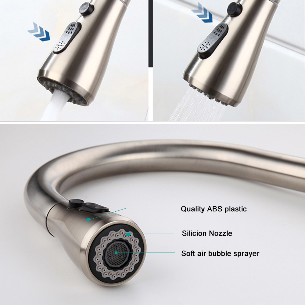 Brushed Gold Kitchen Faucet Sprayer Nozzle  G1/2 Pull Out Shower Spray Head Tap Accessory Replacement Aerator Nozzle