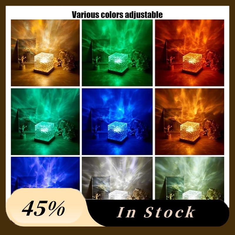 Aurora Northern Lights Lâmpada Ocean Wave Projetor 16 cores Luzes com efeito de onda de água para quarto-B